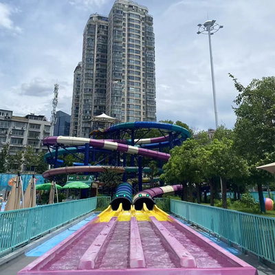 Factory Direct Sale Large Outdoor Water Park Playground Fiberglass Rainbow Water Slides for Adults