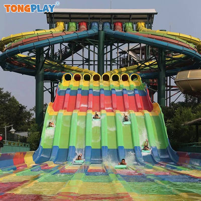 Outdoor Commercial Rainbow Water Slide with 0.65-1.8 Meters Slide Width and 6-18m Platform Height for Water Parks