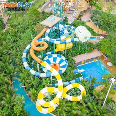 Outdoor Commercial Rainbow Water Slide with Multi-Slide Configuration and OEM/ODM Customization Options
