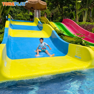 Rainbow Color Children Pool Slide Multiplayer Slide Fiberglass Water Play Equipment Family Wide Slide