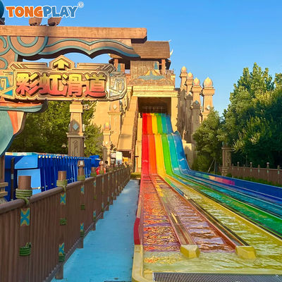 Open Sword Fiberglass Water Slide with Customized Color and Durable Construction for Aqua Parks