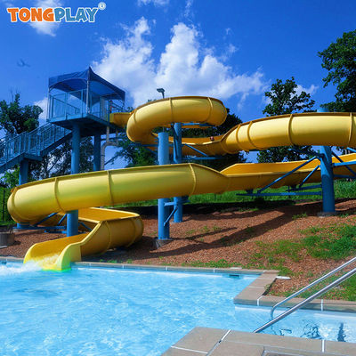 Commercial Use Stainless Steel Spiral Water Slide with Customized Color for Water Parks