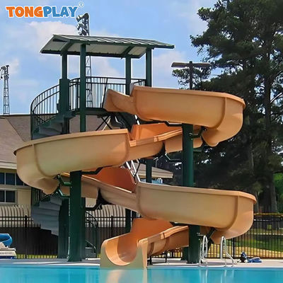 High Quality Wholesale Outdoor Amusement Park Rides Fiber Glass Open Spiral Water Slide