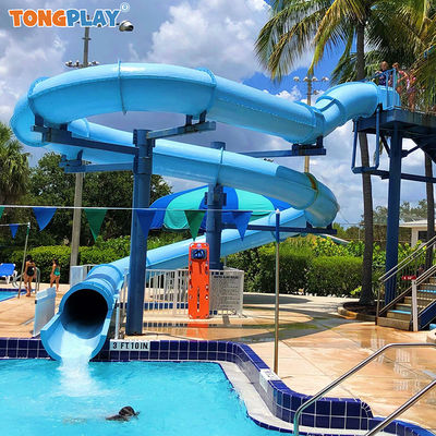 High-Capacity Spiral Water Slide for Water Parks with >500kg Max Capacity and >8 Passenger Allowance Including 12-Month Warranty