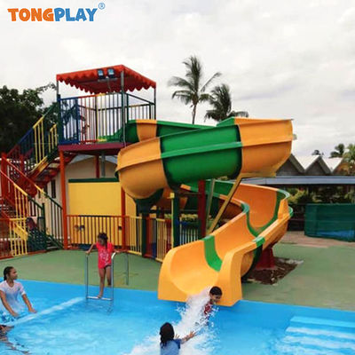 Commercial Fiberglass Steel Spiral Water Slide with 12-month Warranty and Customized Color Options