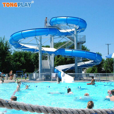 Outdoor Aqua Toys Playground Equipment Single Spiral Water Slides Fiber Glass Home Joy Slide for Indoor