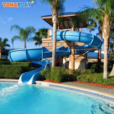 Water Park Equipment Game Park Playing Equipment Swimming Pool Fiberglass Spiral Slide Supplies