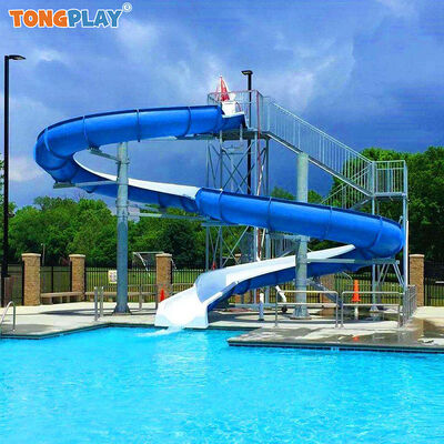 Outdoor Aqua Toys Playground Equipment Single Spiral Water Slides Fiber Glass Home Joy Slide for Indoor