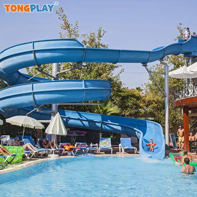Commercial Outdoor Fiberglass Steel Spiral Water Slide with Custom Color and Max Capacity >500kg
