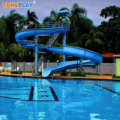 China Amusement Park Equipment Manufacturers Outdoor Large Water Slide Park Custom Fiber Glass Slide