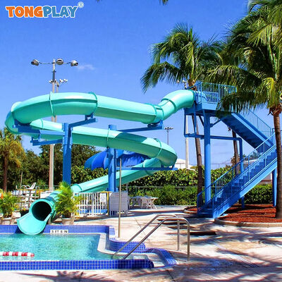 Fiberglass Steel Spiral Water Slide with Max Capacity >500kg and Customized Color for Water Park Equipment