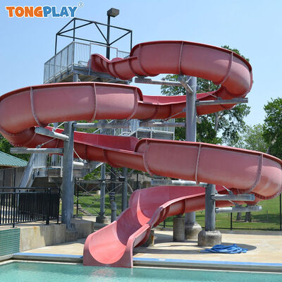 Spiral Fiber Glass Water Slide for Kids - Customizable Durable Swimming Pool Slide for Home Water Parks