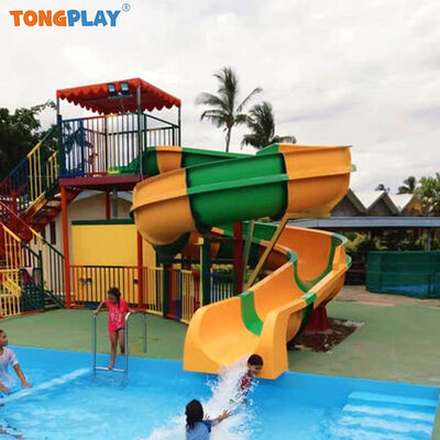 Fiberglass Steel Metal Spiral Water Slide with Max Capacity >500kg and Customized Color for Water Park Equipment