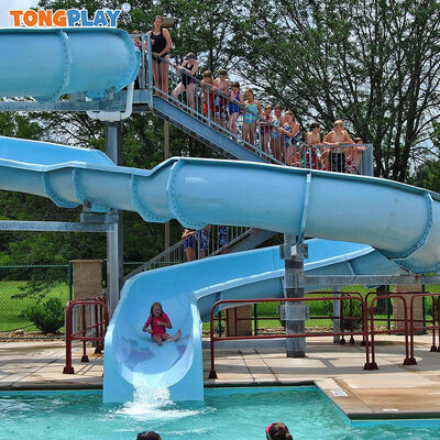 Customized Color Fiberglass Water Slide with Max Capacity >500kg and Allowable Passenger >8 for Aquatic Play Equipment