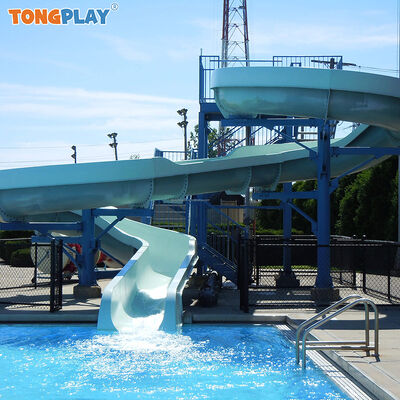 Customized Color Fiberglass Spiral Water Slide with Max Capacity >500kg and Allowable Passenger >8 for Commercial Pools