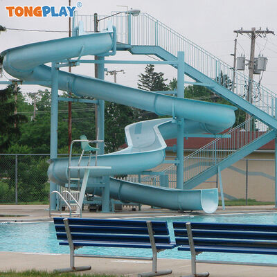 High-Capacity Fiberglass Spiral Water Slide with Customized Color for Over 8 Passengers
