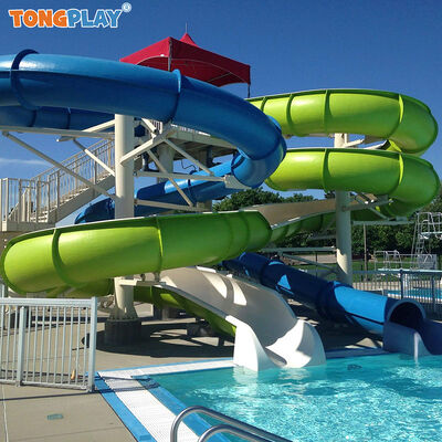 Water Aquatic Amusement Park Outdoor Kids Swimming Pool Supplies Rides Fiberglass Slide