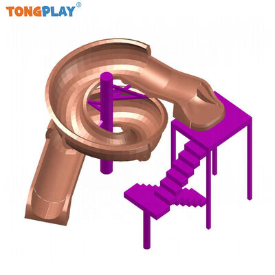 Zjeżdżalnia do parku wodnego z włókna szklanego do użytku komercyjnego i domowego, mała zjeżdżalnia do prywatnego basenu dla dzieci i dorosłych