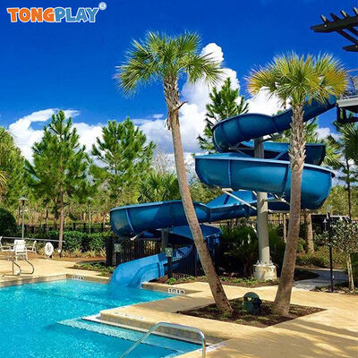 Fiberglass Steel Metal Spiral Water Slide with Max Capacity >500kg and Customized Color for Water Parks