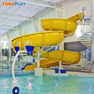 Fiberglass Steel Metal Spiral Water Slide with Max Capacity >500kg and Customized Color for Water Parks