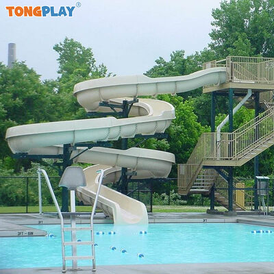 Fiberglass Steel Metal Spiral Water Slide with Max Capacity >500kg and Customized Color for Water Parks