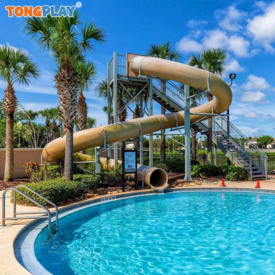 Outdoor Water Park Playground Equipment Fiberglass Pool Slides for Kids
