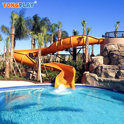 Fiberglass Steel Metal Spiral Water Slide with Max Capacity >500kg and Customized Color for Water Parks