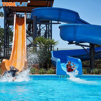 Outdoor Amuse Game Park Kid Family Fun Water Slide Fiberglass Pool Slides for Sale
