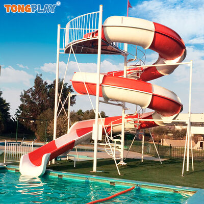 Resort Hotel Water Play Equipment Private Mini Water Park Custom Water Slide Home Backyard Fiberglass Spiral Pool Slide
