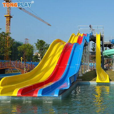 Public Children Water Park Rides Outdoor Water Play Equipment Custom Small Rainbow Slide  Kids Pool Slide
