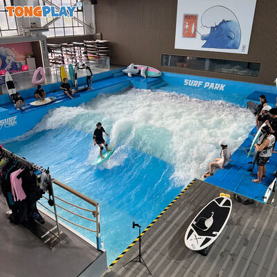 Commercial Light Blue Surf Simulator Tail Wave Water Amusement Equipment PVC Stainless Steel 100-500kg Capacity Indoor/Outdoor
