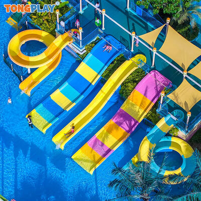 Commercial Fiberglass Water Slide with 500kg Max Capacity and Customized Color for Aqua Playground