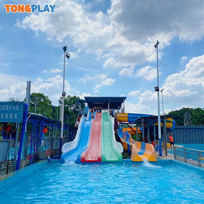 Commercial Outdoor Fiberglass Water Slide with 500kg Max Capacity and Customized Color for Water Parks