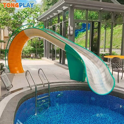 Fiberglass Construction Water Slide with 500kg Max Capacity and Customized Color for Water Parks