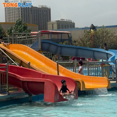 Aqua Park Equipment Kids Outdoor Public Water Playing Area Rides Fiberglass Pool Slide Family Wide Slide