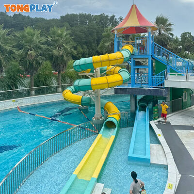 Eco-friendly Fiberglass Water Slide with Customized Color and >500kg Max Capacity for Aqua Parks