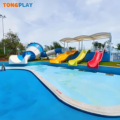 एक्वा पार्क के लिए वाणिज्यिक फाइबरग्लास वाटर स्लाइड - अनुकूलन योग्य आकार और पर्यावरण के अनुकूल डिजाइन