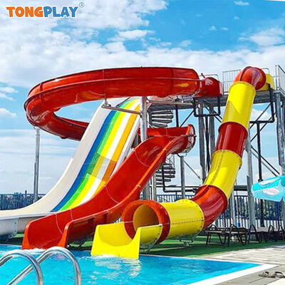 Fiberglass Steel Metal Spiral Water Slide with Max Capacity >500kg and Customized Color for Water Parks