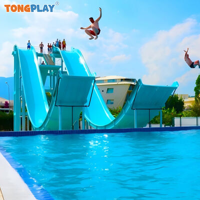 Double lane Diving Slide Factory High Quality Direct Sale Amusement Equipment Outdoor Water Park Water Playground