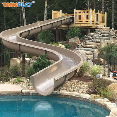 Water Park Swimming Pool Equipment Fiberglass Large Spiral Water Slide for Sale