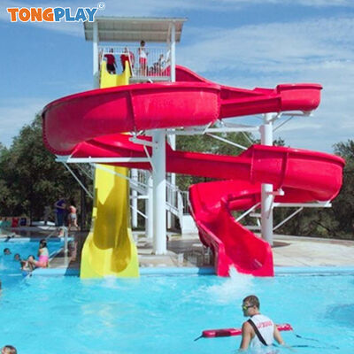 Custom Size Spiral Water Slide with Fiberglass Material and Eco-friendly Design for Water Parks and Resorts