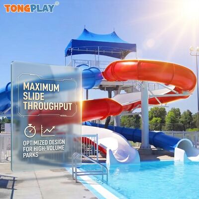 Customized Sizes Eco-friendly Fiberglass Water Slide with 500kg Capacity for Outdoor Water Playground Equipment