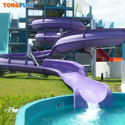 Commercial Fiberglass Spiral Water Slide with Customized Sizes, Eco-Friendly Design, and 500kg Capacity for Water Parks