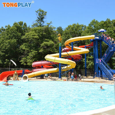 Commercial Fiberglass Spiral Slide Double Combination Children Underground Swimming Pool Equipment Use of Water Park