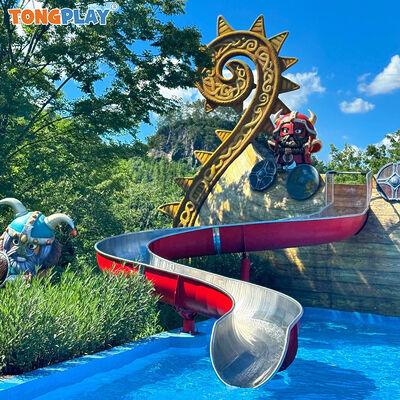 Best Price Curved Pool Slide Custom Size Water Playground Slide for Water Parks
