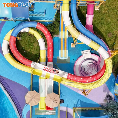 Fiberglass Steel Metal Spiral Water Slide for Eco-friendly Customized Sizes in Water Parks