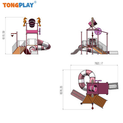 Customized Sizes Fiberglass Steel Metal Water Slide with Eco-friendly Design for Aqua Parks