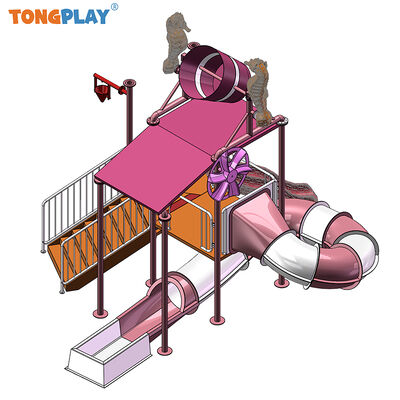 Eco-friendly Fiberglass Water Slide with Customized Sizes and High Capacity for Aqua Parks