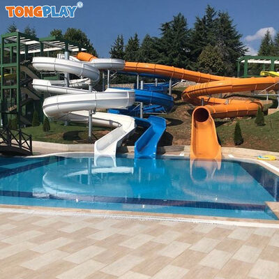 Outdoor Children Water Park Playground Adults Rides Water Play Fiberglass Slide