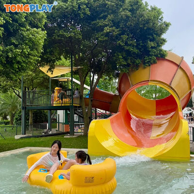 Fiberglass Construction Water Slide with Customized Sizes and Eco-Friendly Design for Aqua Parks